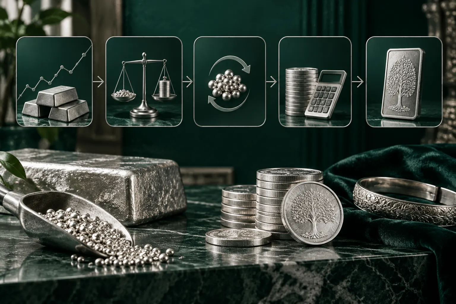 قیمت هر گرم نقره چگونه به مبلغ نهایی خرید تبدیل میشود؟